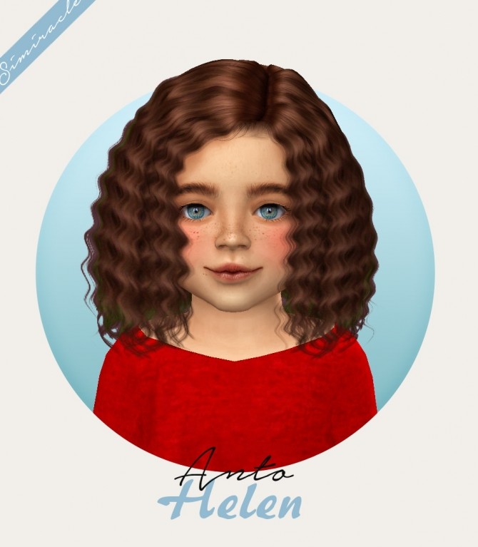 Sims 4 Anto Helen hair for kids and toddlers at Simiracle