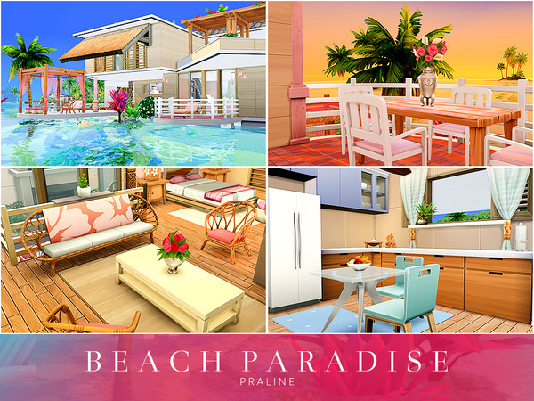 Sims 4 Beach Paradise by Pralinesims at TSR