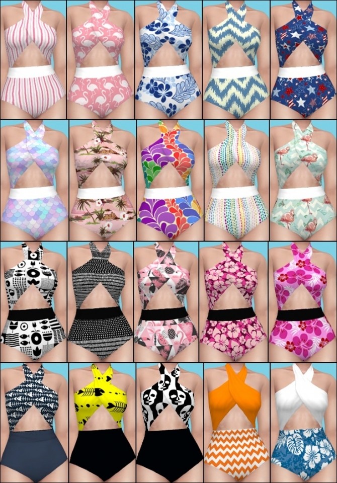 Sims 4 Swimsuits 2019 Hawaii/Ibiza/Teneriffe at Annett’s Sims 4 Welt