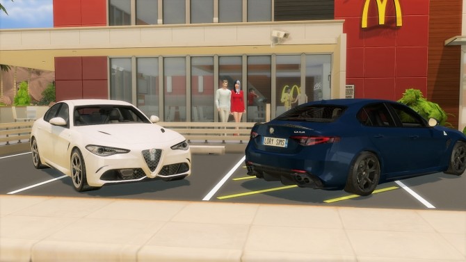 Sims 4 Alfa Romeo Giulia Quadrifoglio at LorySims