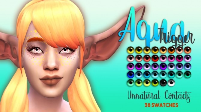 Sims 4 Aqua Trigger Eyes Unnaturals at Miss Ruby Bird