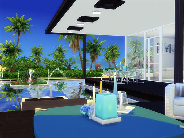 Sims 4 Jaros modern house by marychabb at TSR