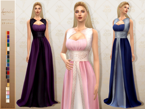 Sims 4 Leandra Gown by Sifix at TSR