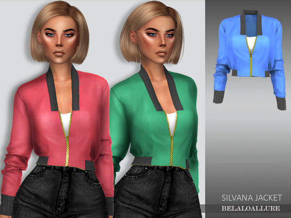 Sims 4 Belaloallure Silvana jacket by belal1997 at TSR