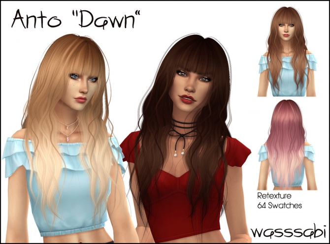 The Sims Resource Anto Dawn Hair