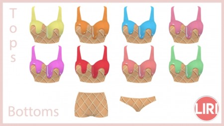 Ice Cream swimsuit by Lierie at Mod The Sims