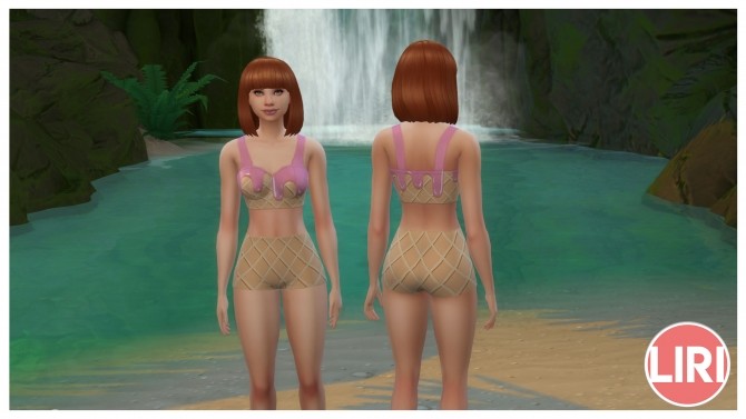 Sims 4 Ice Cream swimsuit by Lierie at Mod The Sims