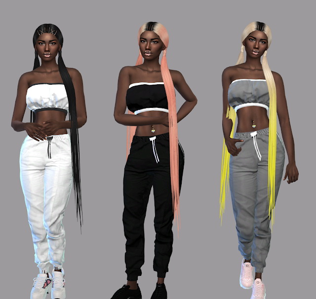 Sims 4 Dont`t Try Me Jogger Set at Teenageeaglerunner