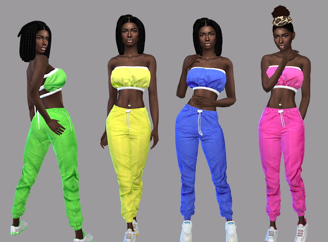 Sims 4 Dont`t Try Me Jogger Set at Teenageeaglerunner