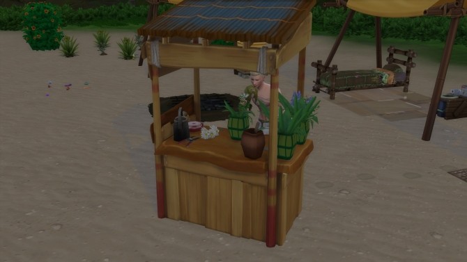 Sims 4 Castaways Flower Craft Table by Serinion at Mod The Sims
