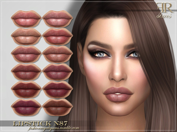 Sims 4 FRS Lipstick N87 by FashionRoyaltySims at TSR
