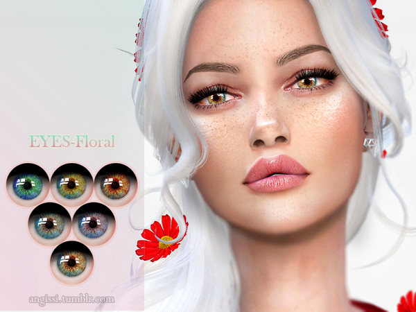 Sims 4 Floral eyes by ANGISSI at TSR