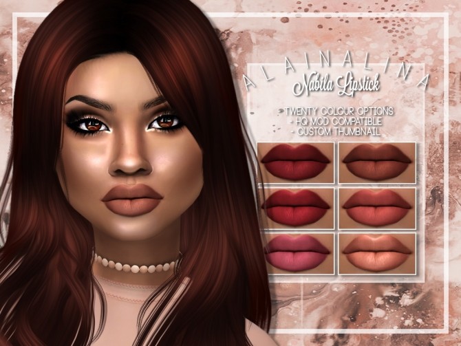 Sims 4 Nabila Lipstick at AlainaLina