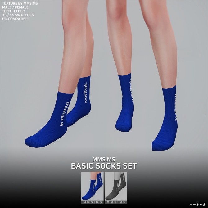 Sims 4 Basic Socks Set at MMSIMS