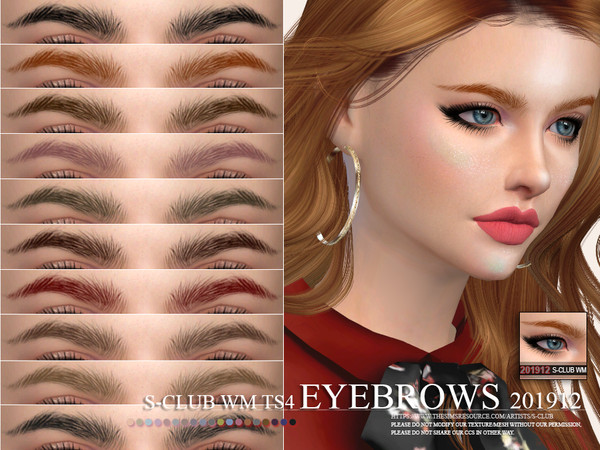 Sims 4 Eyebrows 201912 by S Club WM at TSR