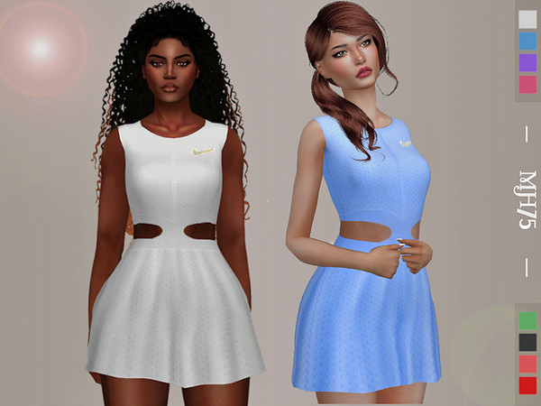 Sims 4 Serena Wimbledon Dress by Margeh 75 at TSR