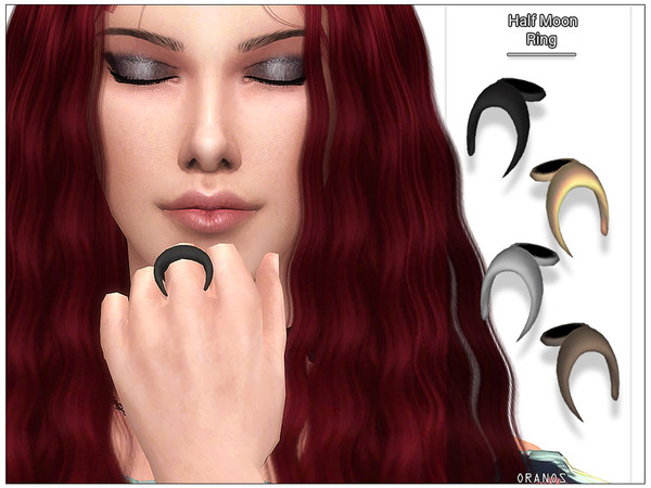Sims 4 Half Moon Ring (Left) by OranosTR at TSR