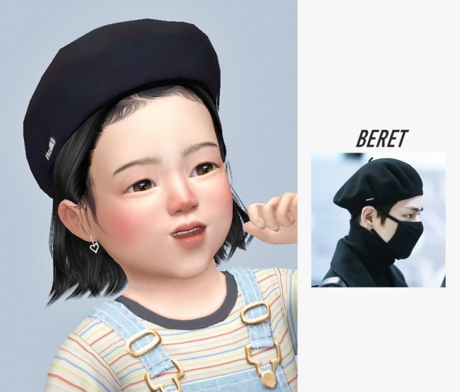 Sims 4 Beret for toddlers at Casteru