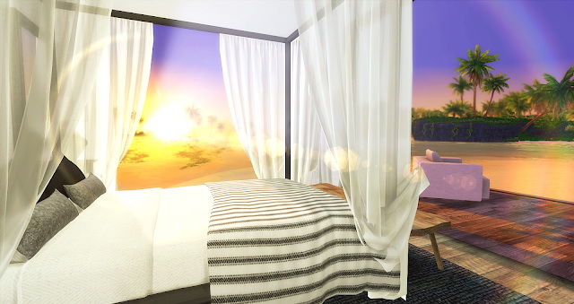 Sims 4 Modern Beach Bedroom at Liney Sims