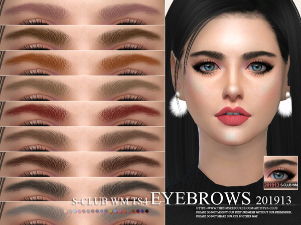 Sims 4 Eyebrows 201913 by S Club WM at TSR