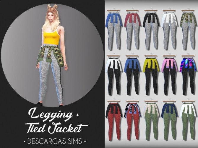 Sims 4 Leggings + Tied Jackets at Descargas Sims