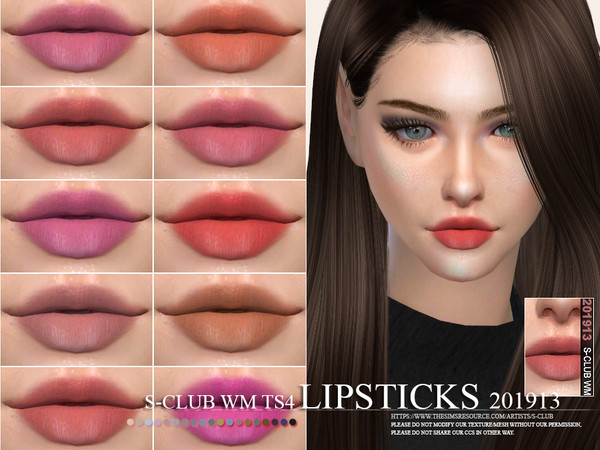 Sims 4 Lipstick 201913 by S Club WM at TSR