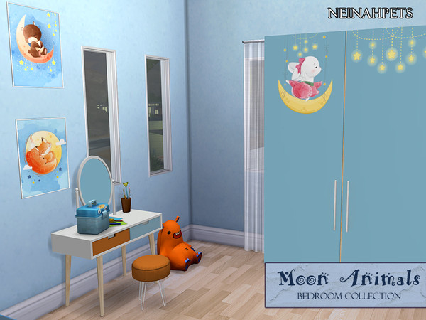 Sims 4 Moon Animals Bedroom Collection by neinahpets at TSR