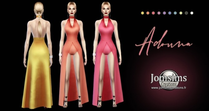 Sims 4 Adouna dress at Jomsims Creations