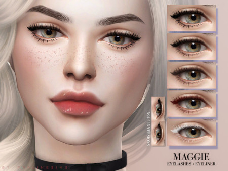 Maggie Eyelashes + Eyeliner N94 by Pralinesims at TSR