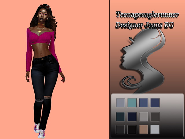 Sims 4 Designer Jeans BG at Teenageeaglerunner