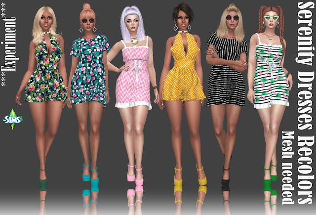 Sims 4 Serenity Dresses Recolors at Annett’s Sims 4 Welt