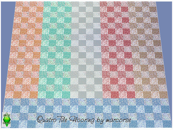 Sims 4 Quatro Tile Flooring by marcorse at TSR