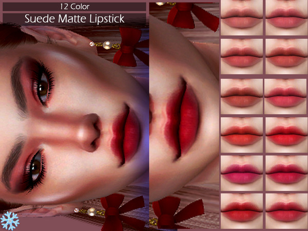 Sims 4 LMCS Suede Matte Lipstick by Lisaminicatsims at TSR
