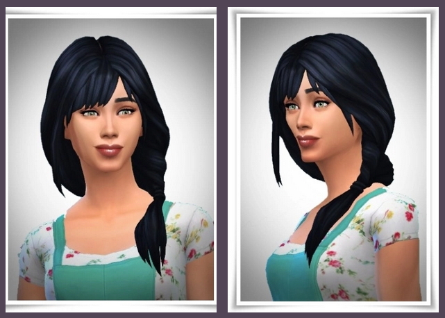 Sims 4 Topsy Tail with Bangs at Birksches Sims Blog