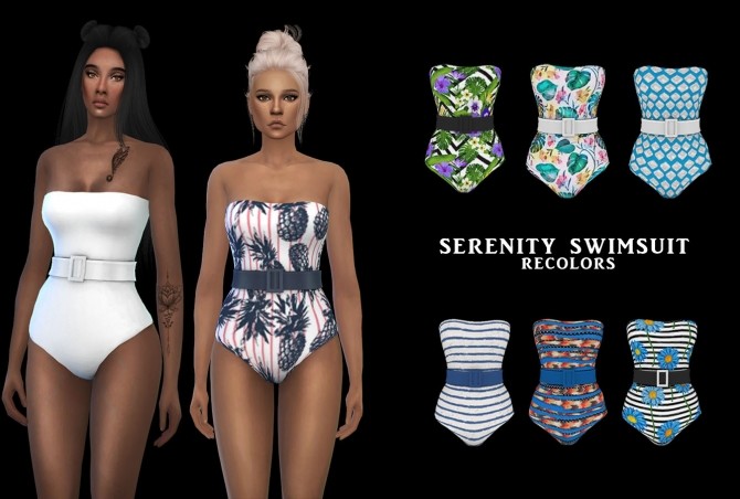 Sims 4 Serenity Swimsuit at Leo Sims
