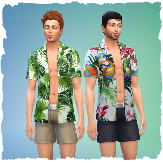 Sims 4 Island Life Hawaiian shirt M by Chalipo at All 4 Sims