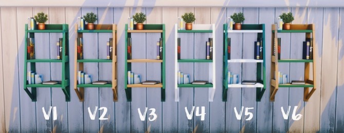 Sims 4 EDGIER LADDERCASE BOOKCASE SET at Picture Amoebae