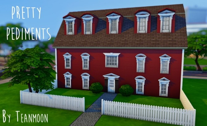 Sims 4 Pretty Pediments Revamped at Teanmoon