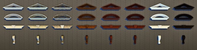 Sims 4 Pretty Pediments Revamped at Teanmoon