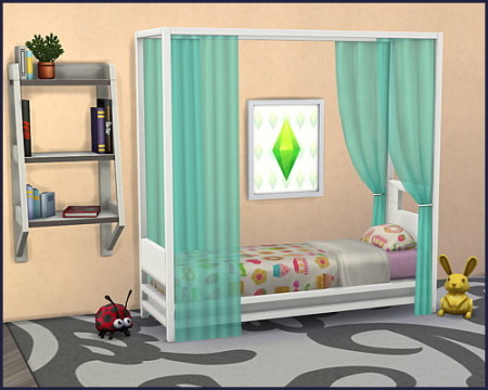 Bed frame Himmelbett Single at CappusSims4You » Sims 4 Updates