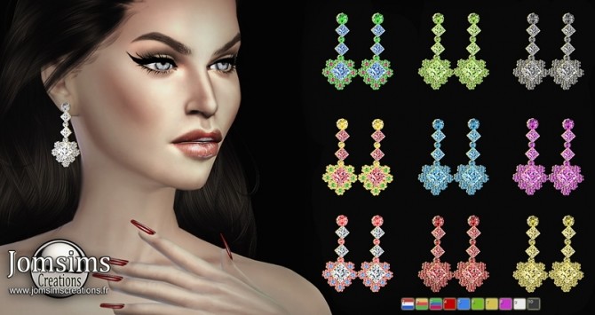 Sims 4 Dzenz Earrings at Jomsims Creations