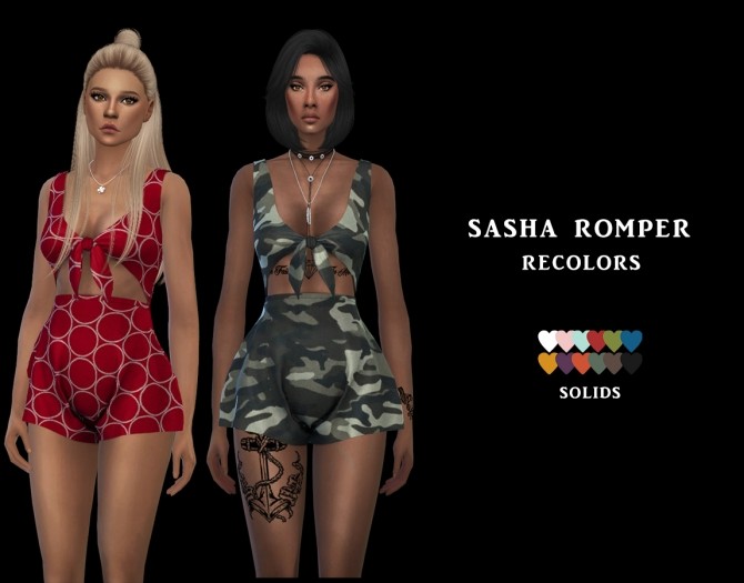 Sims 4 Sasha Romper at Leo Sims