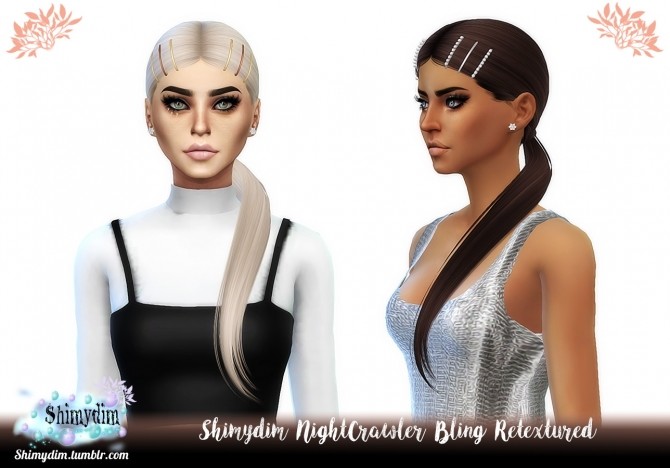 Sims 4 NightCrawler Bling Hair Retexture + Child Naturals and Unnaturals at Shimydim Sims