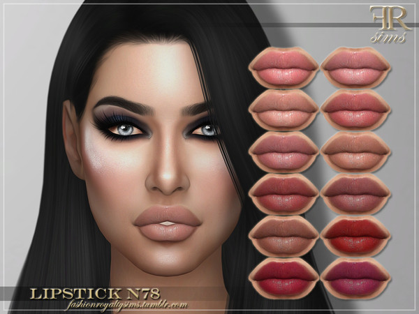 Sims 4 FRS Lipstick N78 by FashionRoyaltySims at TSR