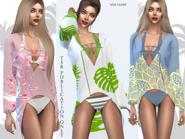 Sims 4 Tropics beach tunic by Sims House at TSR