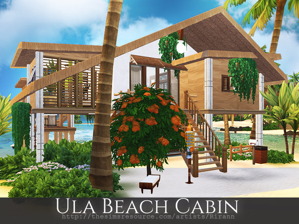 Sims 4 Ula Beach Cabin by Rirann at TSR