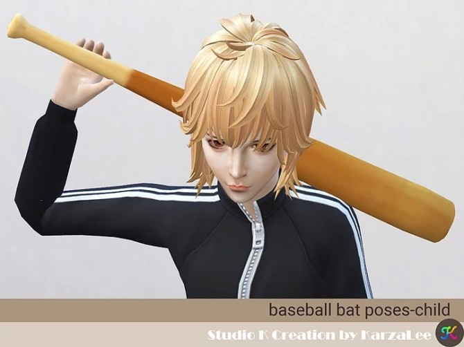Sims 4 Baseball bat & poses at Studio K Creation