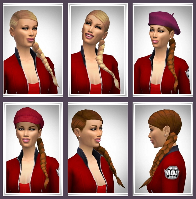 Sims 4 Just Side Pony Tail Hair at Birksches Sims Blog