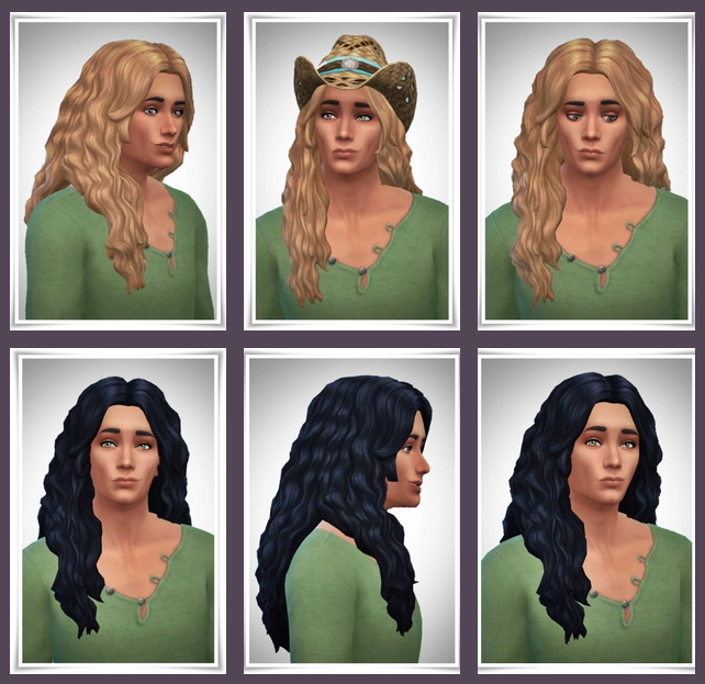 Sims 4 Long Wavy Over Shoulder hair male at Birksches Sims Blog