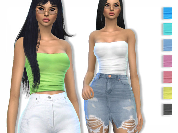 Summer Tube Top By Puresim At Tsr Sims 4 Updates